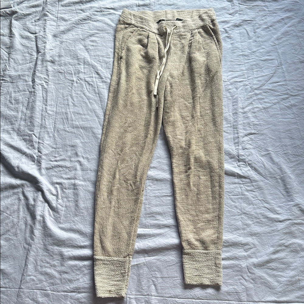 H&M Tan Knit Drawstring Lounge Pants